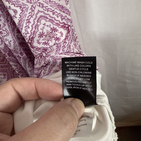 Women’s Torrid Pink Print Knee Length Elastic Waist Dress Size 0/L/12 Preowned - Picture 11 of 13